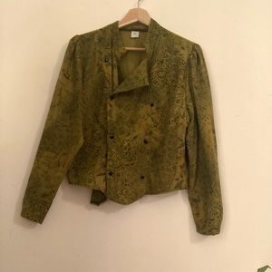 Vintage 80s Dusky Gold Double Breasted Jacket - Thrifted in Amsterdam, Holland